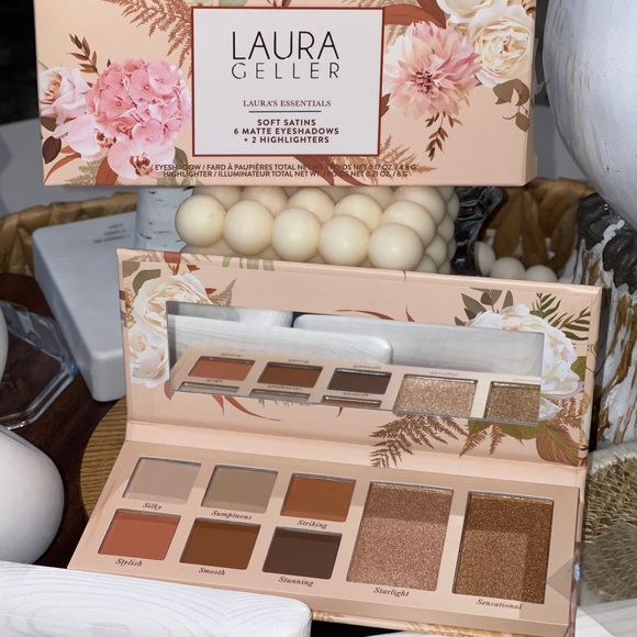 LAURA GELLER Essentials Soft Satin 6 Matte Eyeshadow+2 Highlighter Pale… - Picture 8 of 12